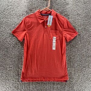 Cat & Jack Polo Shirt Youth Large Orange Cotton Casual School Target Casual Logo